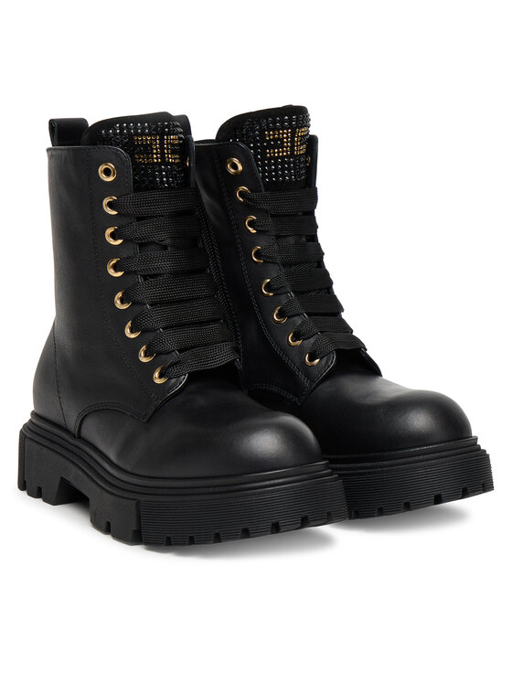 Elisabetta Franchi Черевики туристичні Elisabetta Franchi Lace-Up Bootie F4A5-E0411-1251 S Чорний