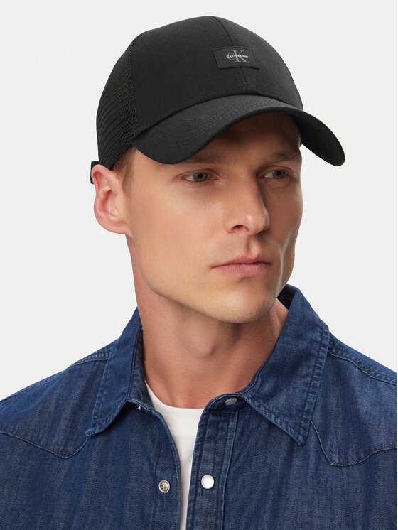 Calvin Klein Baseball sapka Calvin Klein Monologo Woven Patch Trucker LV04D5099G Fekete