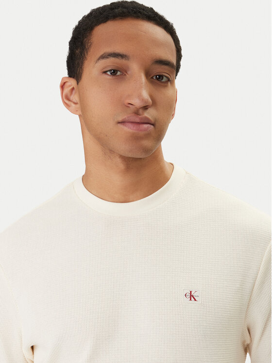 Calvin Klein Jeans Calvin Klein Jeans Camiseta Waffle Badge LV04RD008G Beis Regular Fit