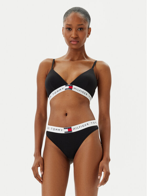 Tommy Hilfiger Tommy Hilfiger Trikotni nedrček UW0UW06040 Črna