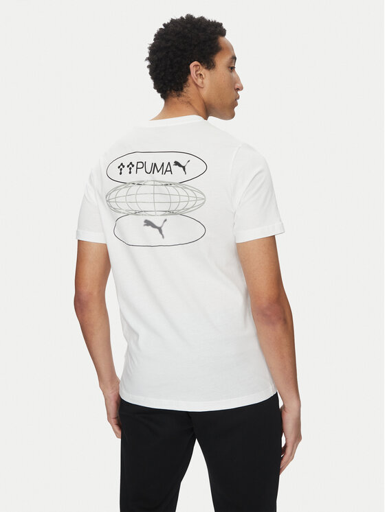 Puma Puma Футболка Graphics 3 Circles 684834 Білий Regular Fit