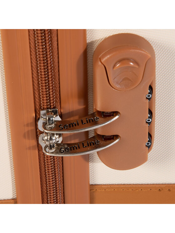 Semi Line Velký kufr Semi Line T5506-4 Béžová
