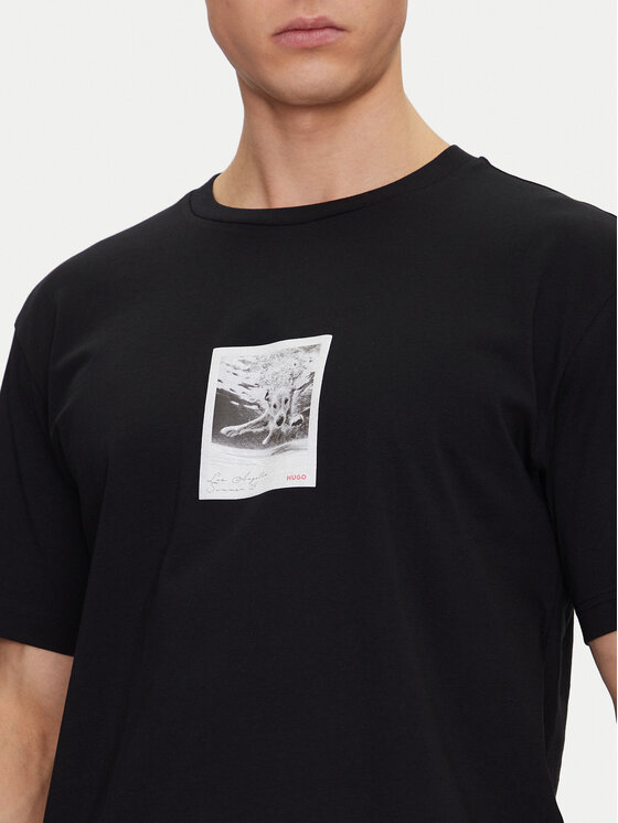 HUGO HUGO Футболка Darthy 50537535 Чорний Relaxed Fit