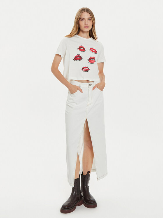 Vero Moda Vero Moda T-Shirt Elena 10326789 Λευκό Boxy Fit