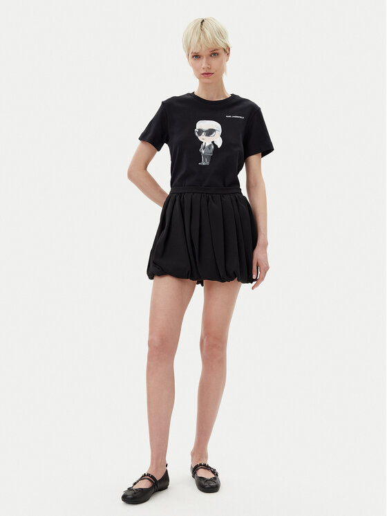 KARL LAGERFELD KARL LAGERFELD T-shirt A1W17130 Crna Regular Fit