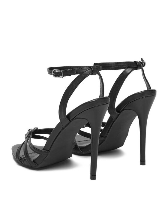 DeeZee Sandały DeeZee SWEETIE BLACK PU Czarny