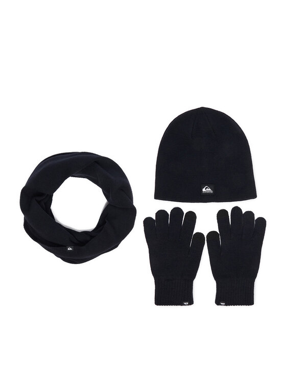 Quiksilver Комплект шапка, шал тип комин и ръкавици Quiksilver CWBEO-QS-SM346-002-AW26 Тъмносин