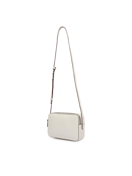 Calvin Klein Ročna torba Calvin Klein Foil Logo Elongated Camera Bag LV04F3276G Bela