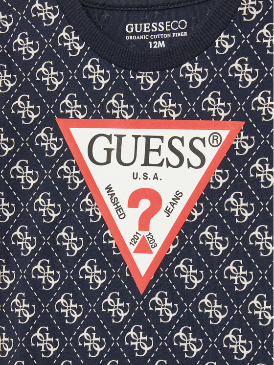 Guess Guess Футболка N5YI04 K8HM4 Cиній Regular Fit