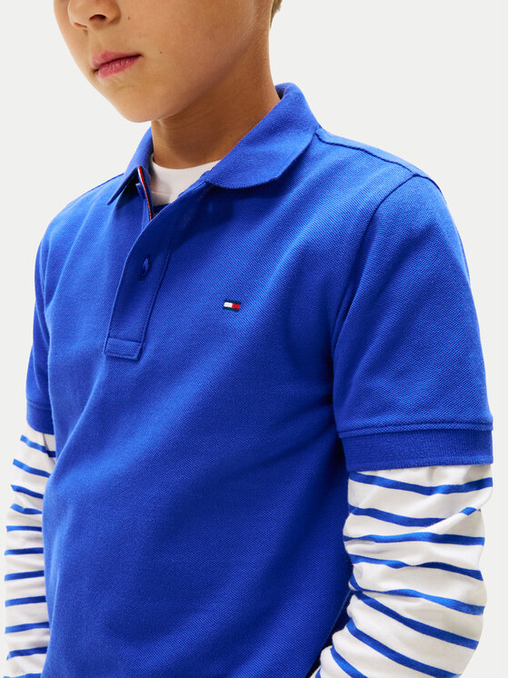 Tommy Hilfiger Tommy Hilfiger Polo Flag KB0KB09103 Azul Regular Fit