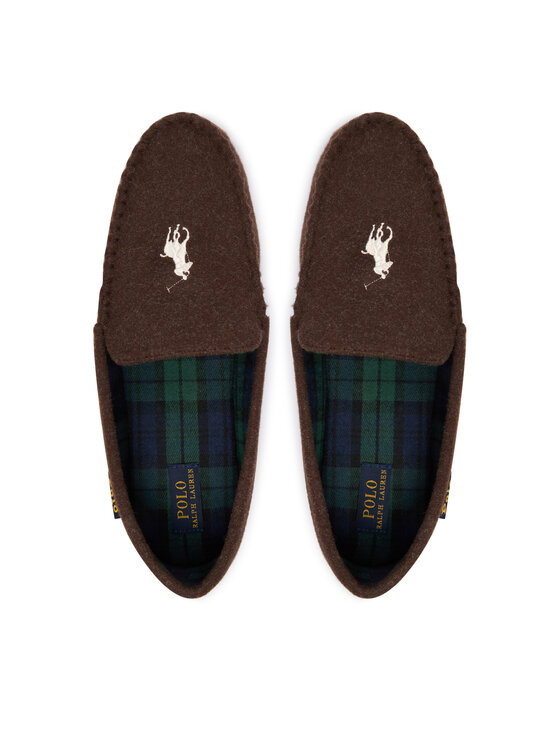 Polo Ralph Lauren Papuče Polo Ralph Lauren Brennan Wool Dress 843981601003 Smeđa