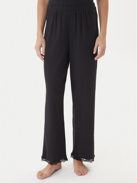 Tommy Hilfiger Tommy Hilfiger Pantalones de pijama UW0UW06074 Negro Regular Fit