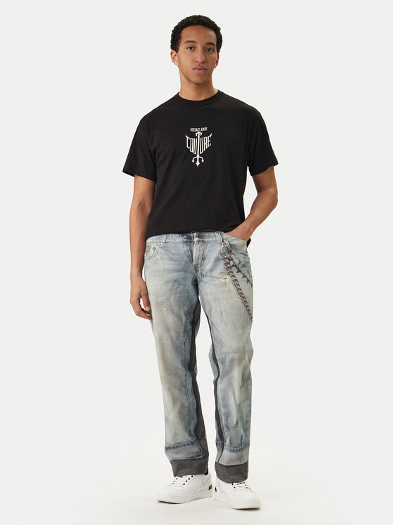 Versace Jeans Versace Jeans Camiseta 80GAHT14 Negro Regular Fit