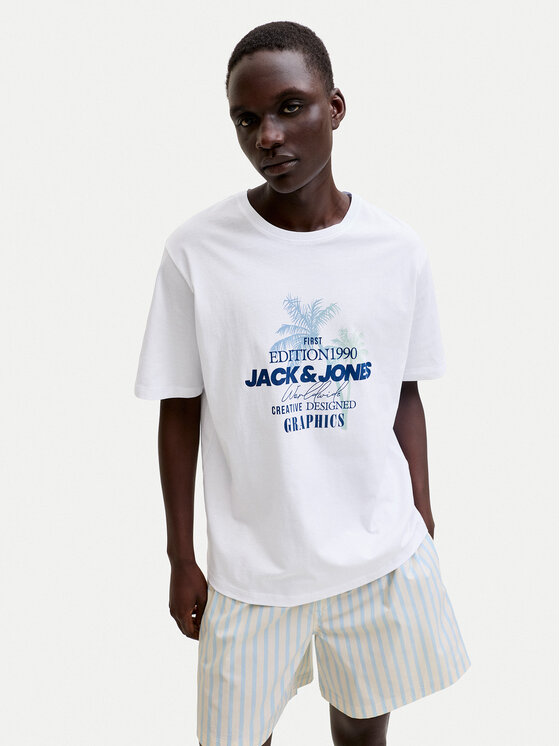 Jack & Jones Jack & Jones Camiseta Gradient Print 12288094 Blanco Regular Fit