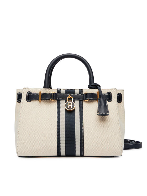 Tommy Hilfiger Kabelka Tommy Hilfiger American Icon Mini Tote Canvas AW0AW18543 Barevná