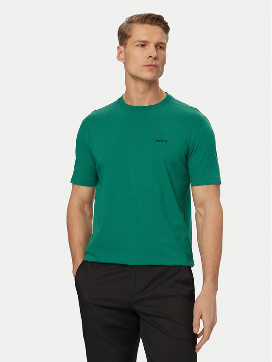 BOSS BOSS Camiseta 50506373 Verde Regular Fit