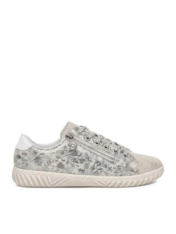 Rieker Sneakersy Rieker N0900-90 Srebrny