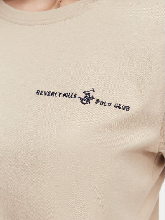 Beverly Hills Polo Club Beverly Hills Polo Club Camiseta P-SS26W-TS085 Beis Regular Fit