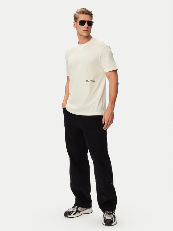 Karl Lagerfeld Jeans Karl Lagerfeld Jeans Camiseta B3M17005 Crema Regular Fit