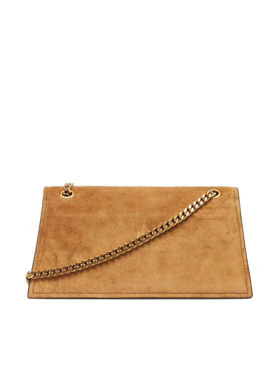 Tory Burch Сумка Tory Burch Kira Turnlock Suede Shoulder Bag 178857 Коричневий