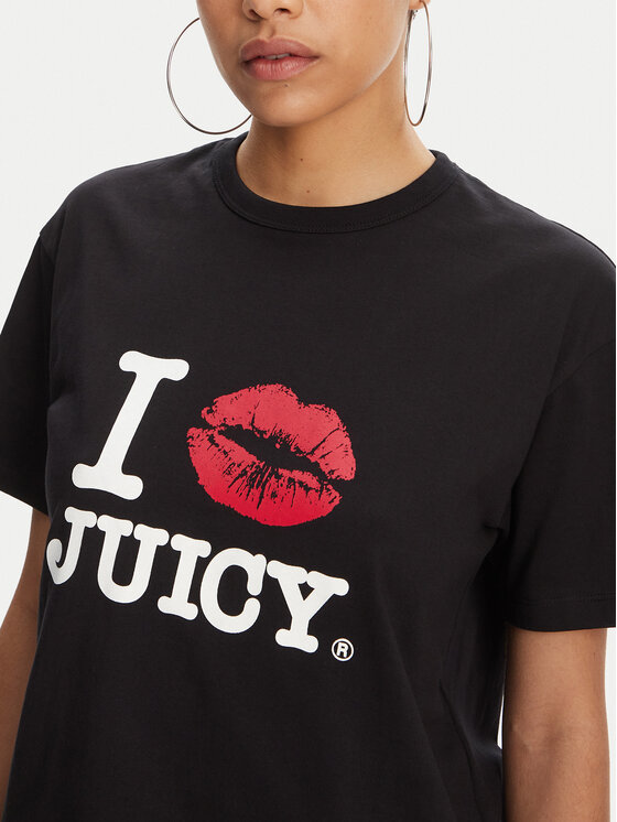 Juicy Couture Juicy Couture Camiseta I Kiss JCWCT125348 Negro Oversize