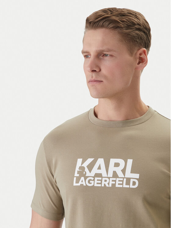 KARL LAGERFELD KARL LAGERFELD Camiseta 755780 562235 Caqui Regular Fit
