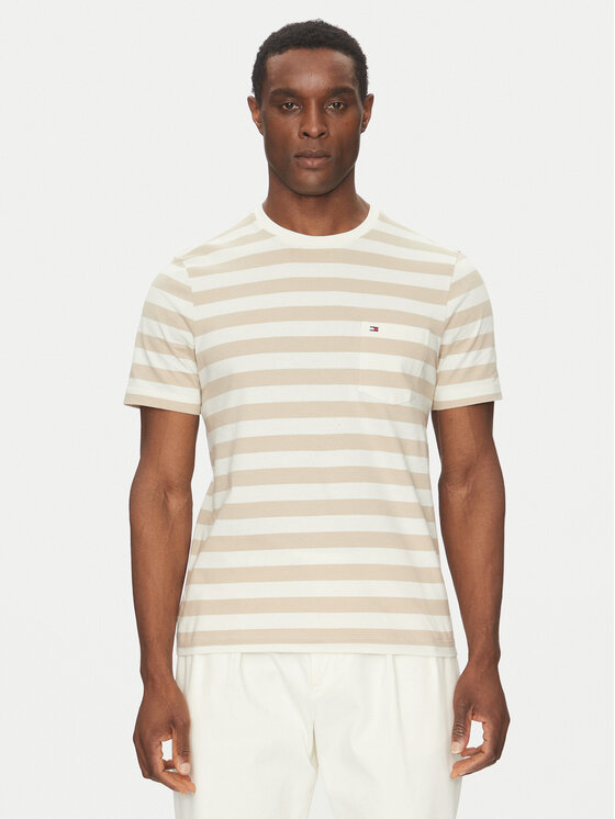 Tommy Hilfiger Tommy Hilfiger Póló Essential MW0MW37283 Bézs Regular Fit