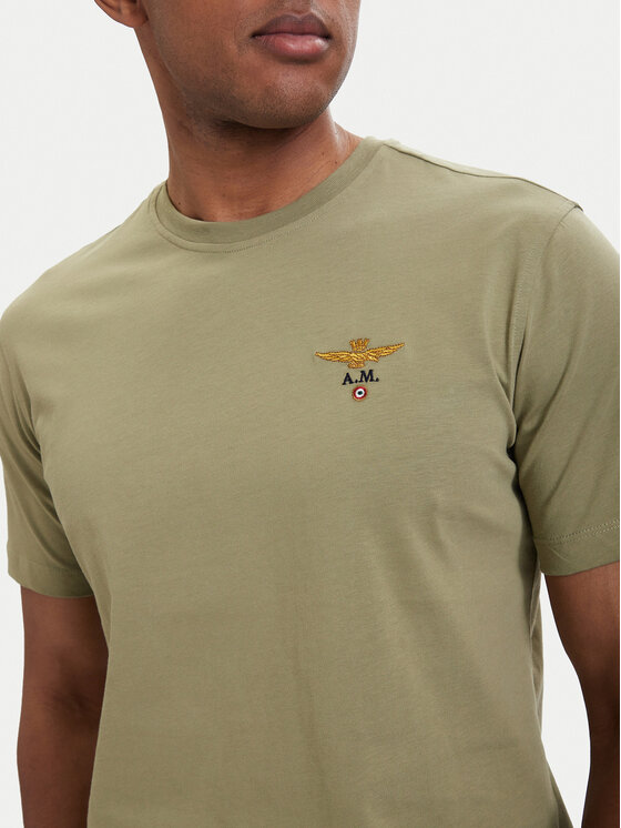 Aeronautica Militare Aeronautica Militare Camiseta 261TS1580UJ00372 Verde Regular Fit