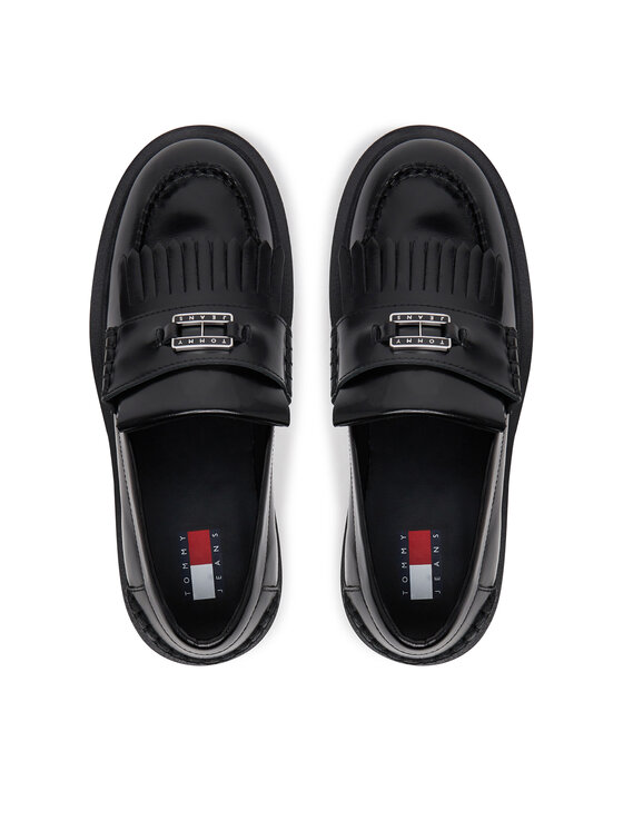 Tommy Jeans Loafersy Tommy Jeans Tjw Fringes Loafer EN0EN02790 Czarny