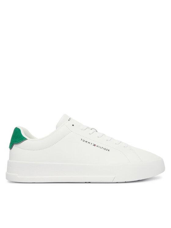 Tommy Hilfiger Laisvalaikio batai Tommy Hilfiger Th Court Lth Detail Ess FM0FM05367 Balta