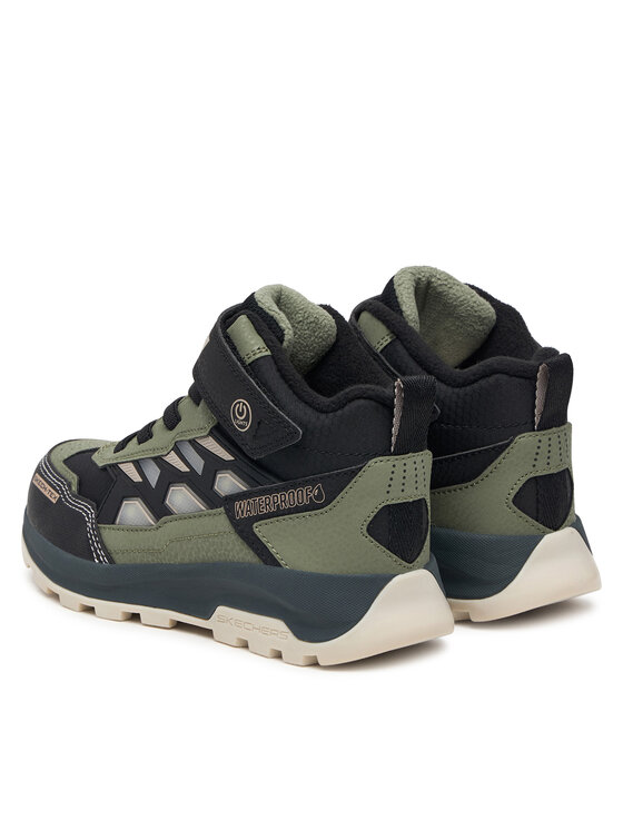 Skechers Šnurovacia obuv Skechers S-Lights Waterproof: Storm Blazer - Glow Trail 406381L/BKOL Čierna