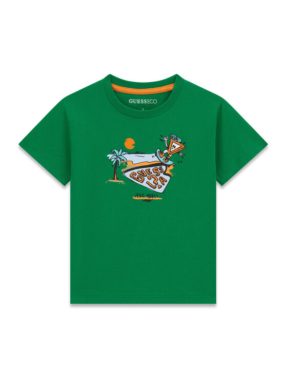 Guess Guess Camiseta N6GI12 K8HM4 Verde Regular Fit