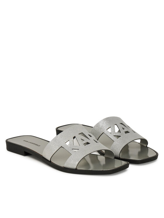 KARL LAGERFELD Шльопанці KARL LAGERFELD Skoot II KL80402 Срібний