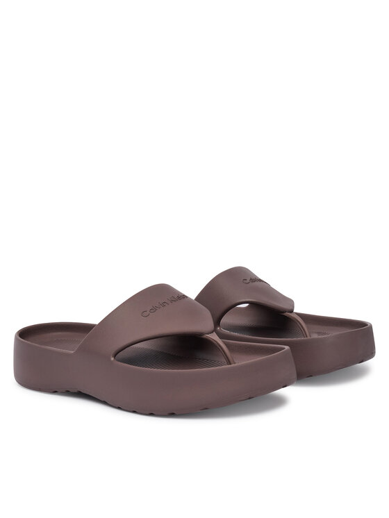 Calvin Klein Japanke Calvin Klein One Piece Eva Flip Flop Thong HW0HW02957 Smeđa