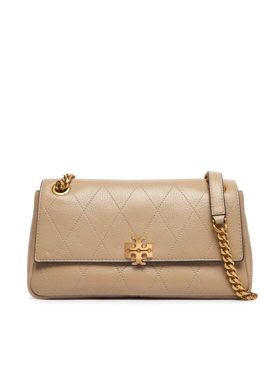 Tory Burch Сумка Tory Burch Charlie Quilted Small Shoulder Bag 185829 Бежевий