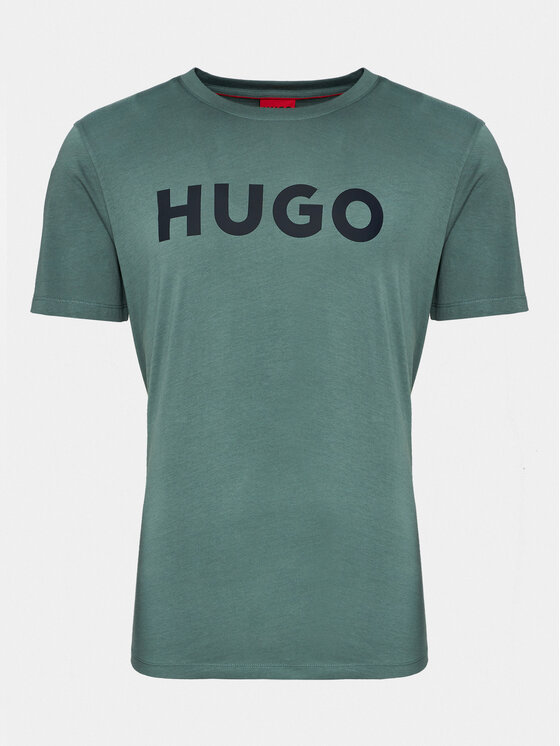 HUGO Hugo T-shirt Dulivio 50467556 Verde Regular Fit
