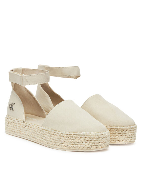 Calvin Klein Jeans Espadrilky Calvin Klein Jeans Flatform Espadrille Sling Mg YW0YW01735 Béžová