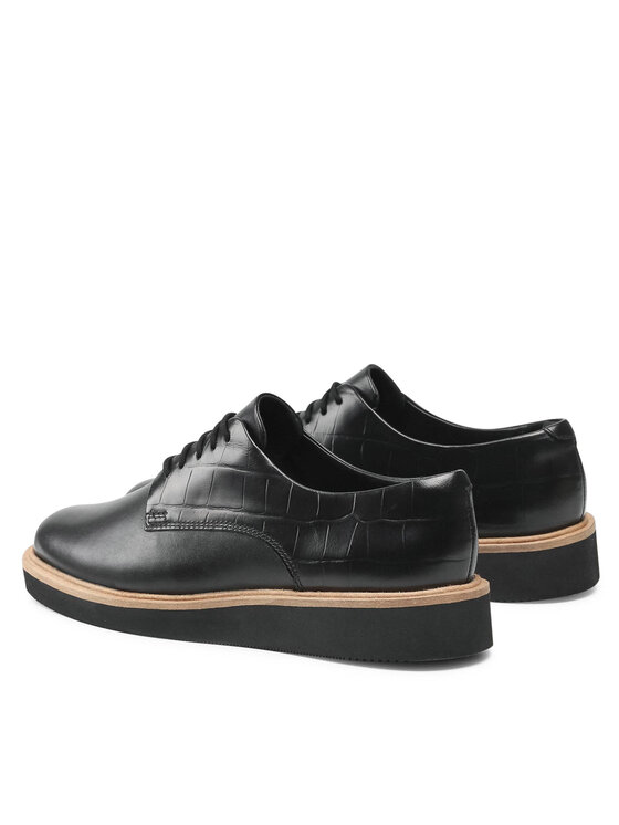 Clarks Półbuty Clarks Baille Stitch 261631164 Czarny