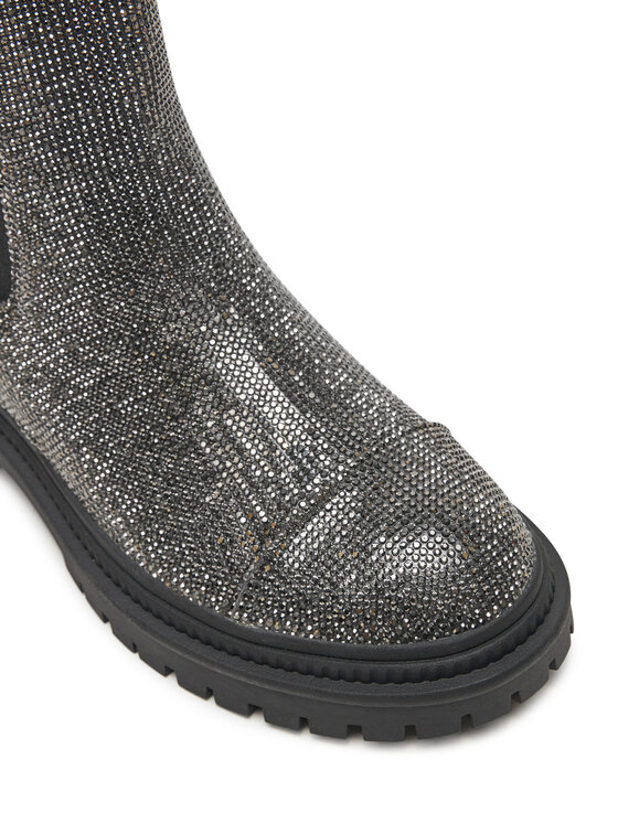 Steve Madden Kotníková obuv s elastickým prvkem Steve Madden Moonlit SM11003468 Stříbrná