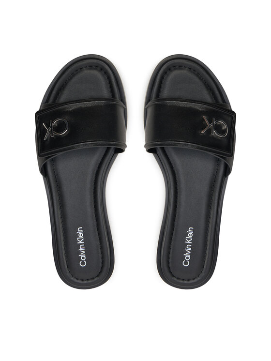 Calvin Klein Чехли Calvin Klein Flat Slide Relock Lth HW0HW01939 Черен
