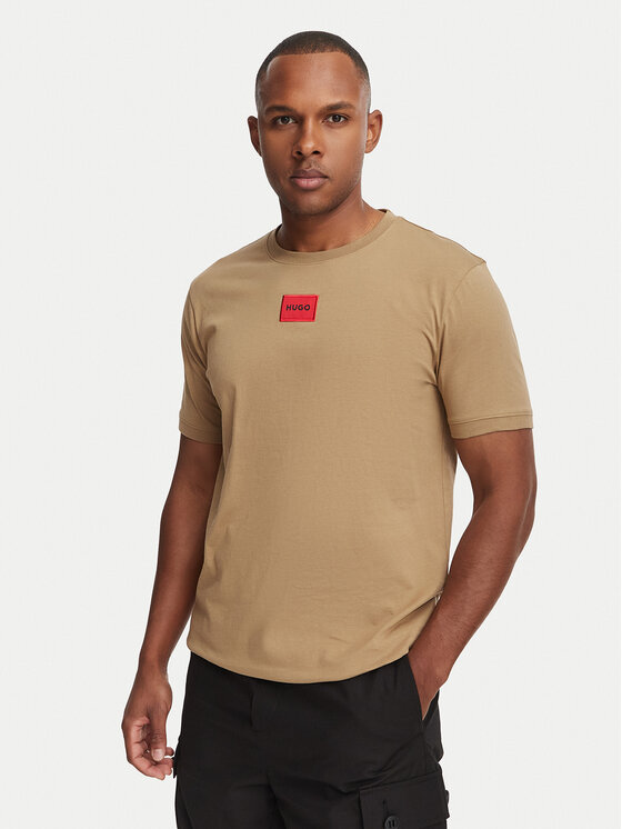 HUGO HUGO Camiseta Diragolino212 50447978 Beis Regular Fit