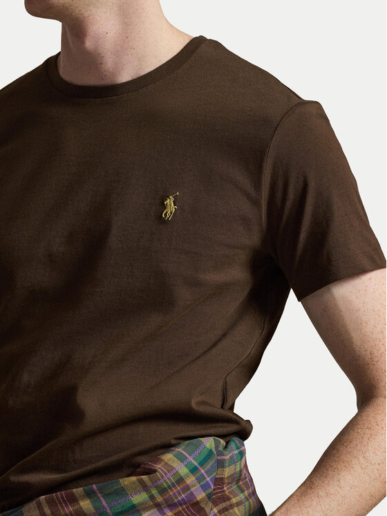 Polo Ralph Lauren Polo Ralph Lauren Camiseta 710671438533 Marrón oscuro Custom Slim Fit