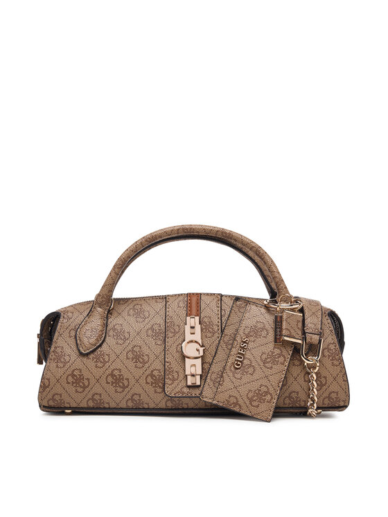Guess Ročna torba Guess Yvonne Logo Mini HWSG23 78760 Svetlo rjava