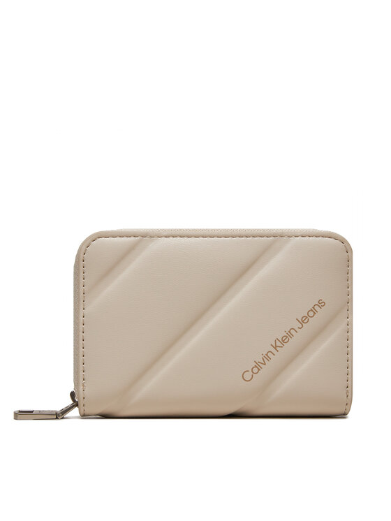 Calvin Klein Jeans Denarnica Calvin Klein Jeans Quileted Med Zip K60K612256 Écru