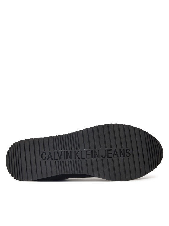 Calvin Klein Jeans Laisvalaikio batai Calvin Klein Jeans Runner Sock Laceup Mg Canvas YM0YM01217 Juoda