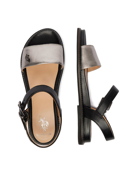 U.S. Polo Assn. Босоніжки U.S. Polo Assn. EO-ADELI001W/6L1 Срібний