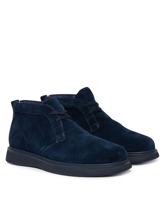 Tommy Hilfiger Gležnjarji Tommy Hilfiger Comfort Suede Chukka FM0FM06074 Mornarsko modra