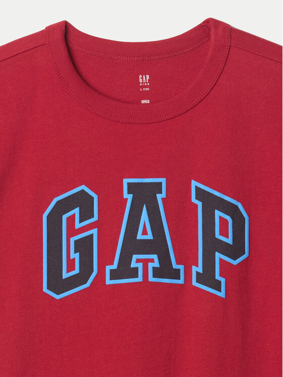 Gap Gap Majica 605364 Bordo rdeča Regular Fit