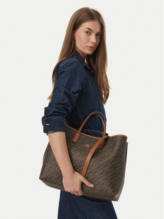 Tommy Hilfiger Rankinė Tommy Hilfiger Th Monoplay Satchel AW0AW19173 Juoda