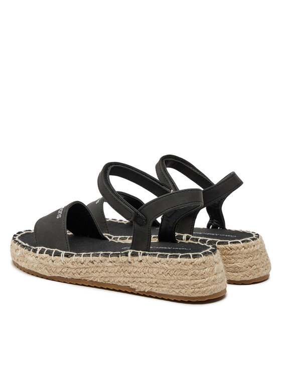 Calvin Klein Jeans Espadrilles Calvin Klein Jeans Rope Wedge V3A7-80839-1708 S Fekete